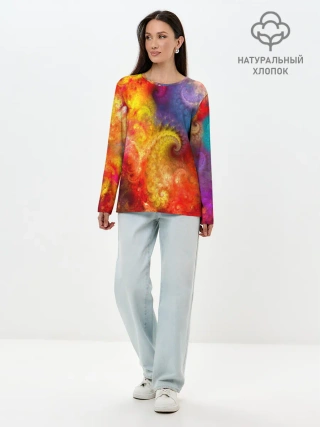 Лонгслив женский. Хлопок / Absract