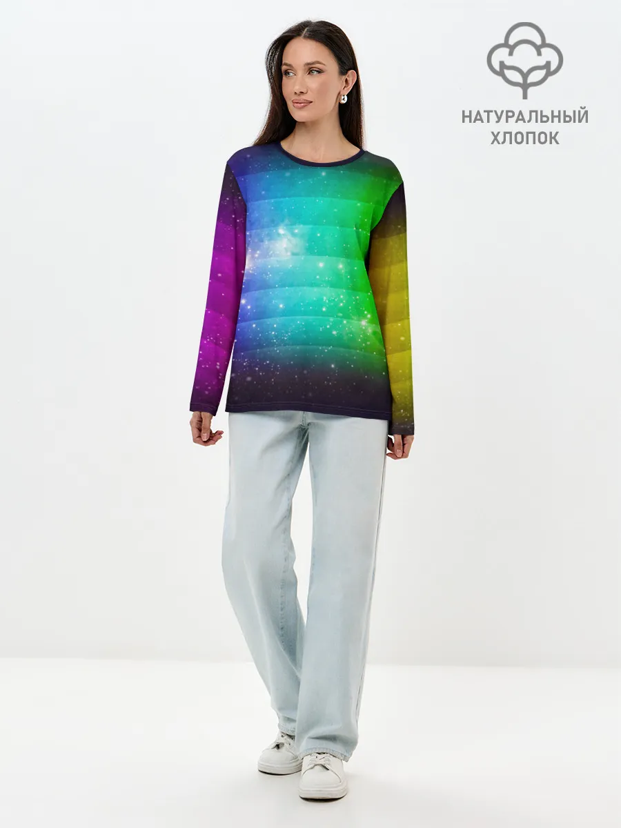 Лонгслив женский. Хлопок / Space