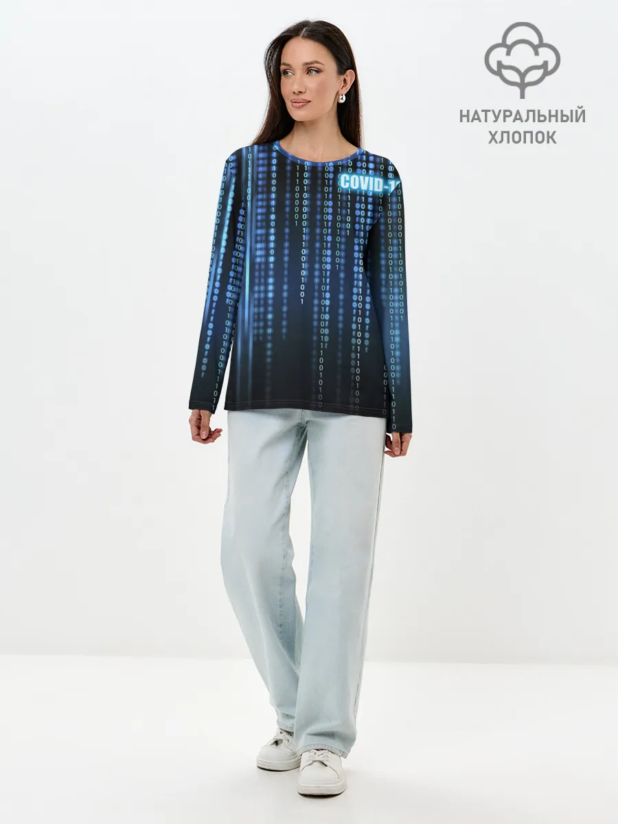 Лонгслив женский. Хлопок / Covid-19
