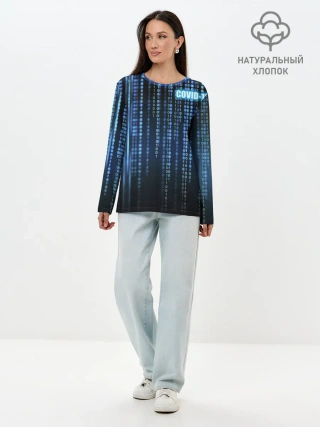 Лонгслив женский. Хлопок / Covid-19