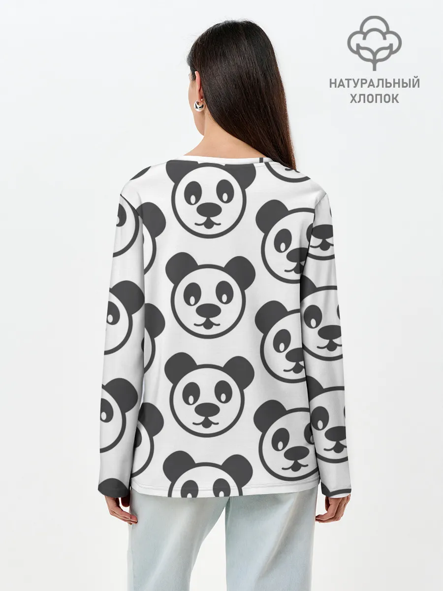 Лонгслив женский. Хлопок / panda
