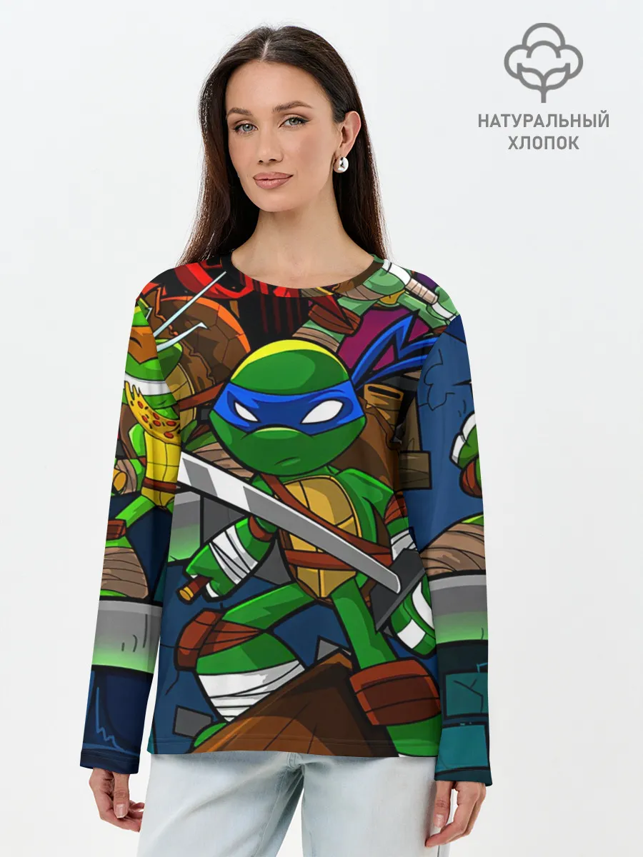 Лонгслив женский. Хлопок / LEONARDO