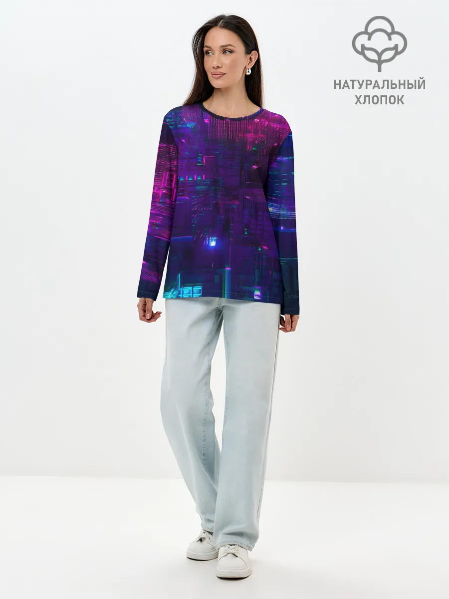 Лонгслив женский. Хлопок / NEON