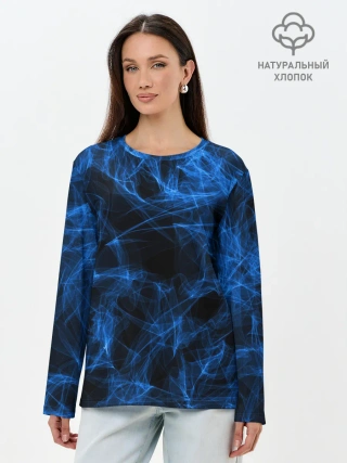 Лонгслив женский. Хлопок / NEON SMOKES STRIPES