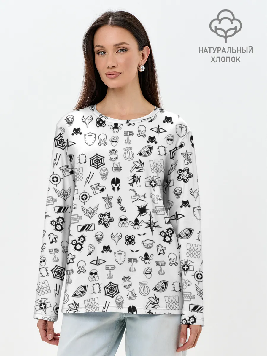 Лонгслив женский. Хлопок / RAINBOW SIX SIEGE | РАДУГА 6 ОСАДА | R6S