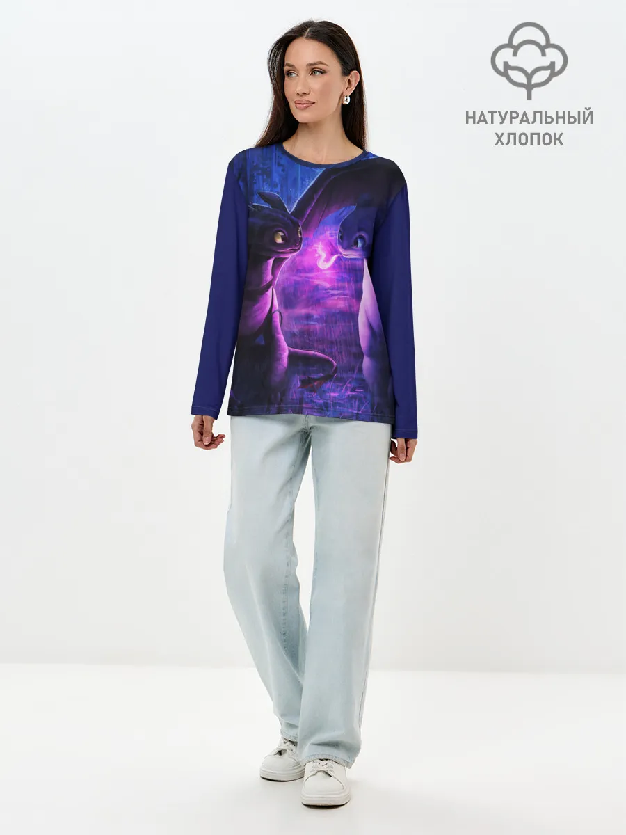 Лонгслив женский. Хлопок / КАК ПРИРУЧИТЬ ДРАКОНА
