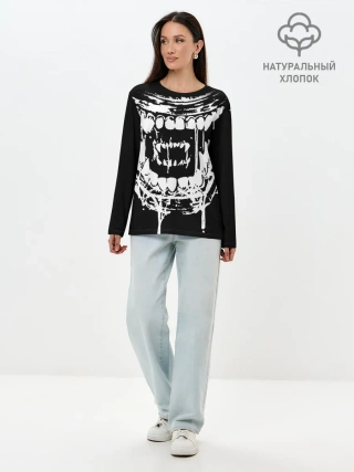 Лонгслив женский. Хлопок / Чужой