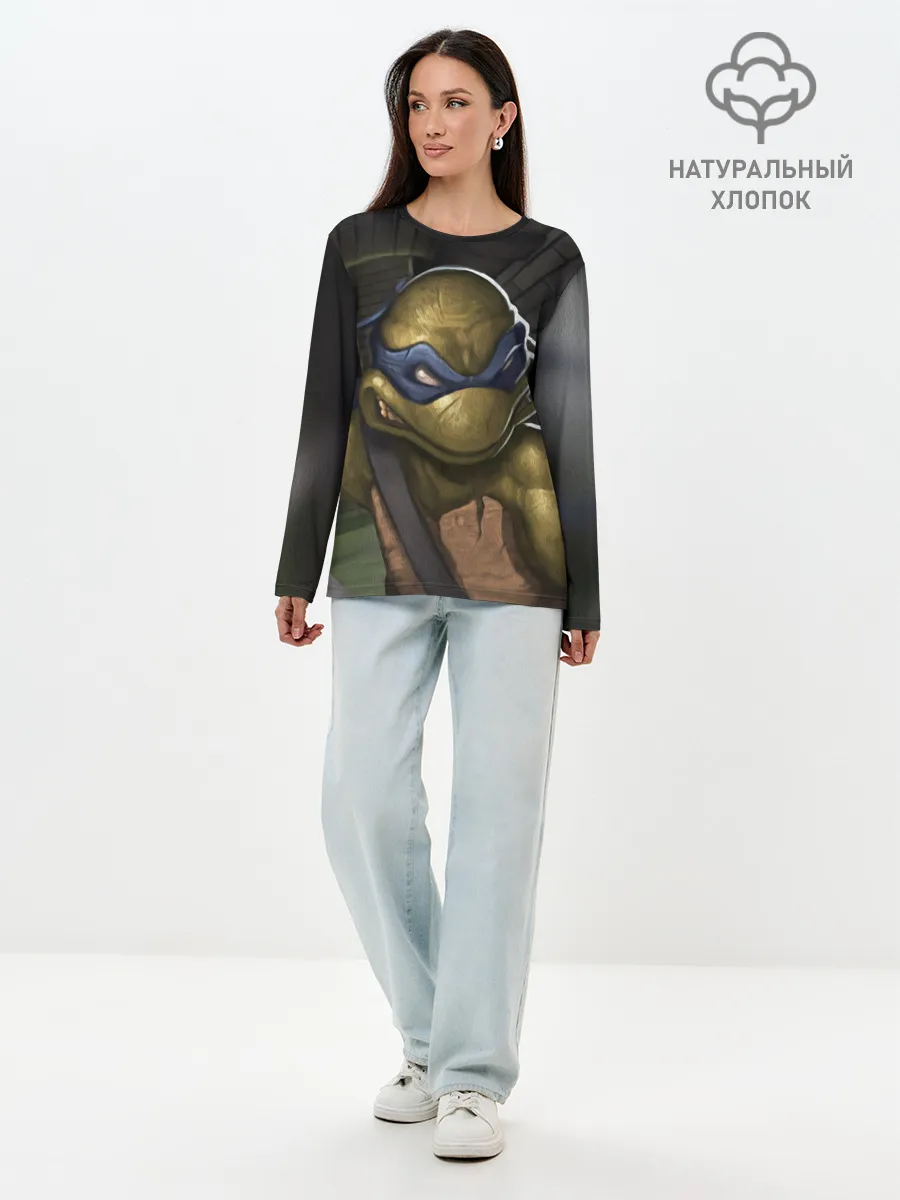Лонгслив женский. Хлопок / ЛЕОНАРДО