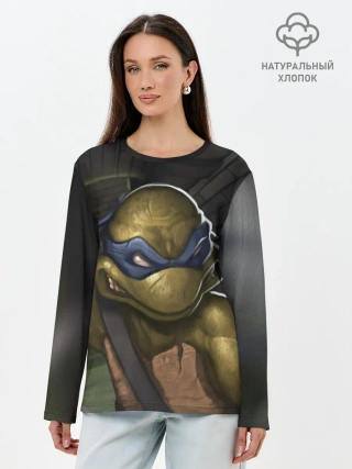 Лонгслив женский. Хлопок / ЛЕОНАРДО