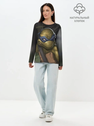 Лонгслив женский. Хлопок / ЛЕОНАРДО
