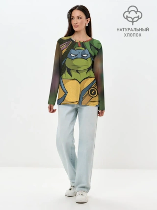 Лонгслив женский. Хлопок / TMNT
