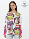 Лонгслив женский. Хлопок / МУДРЫЕ СОВЫ | WISE OWLS