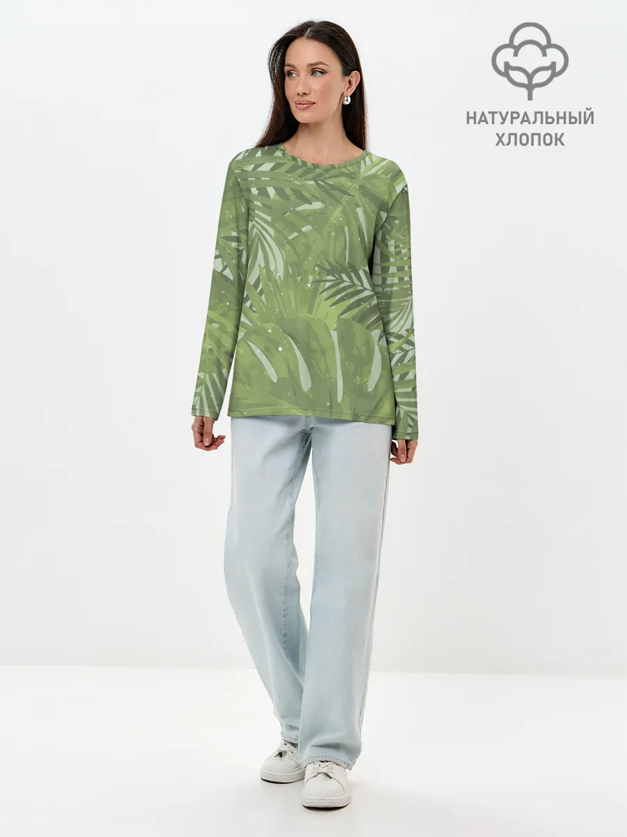 Лонгслив женский. Хлопок / Я из джунглей