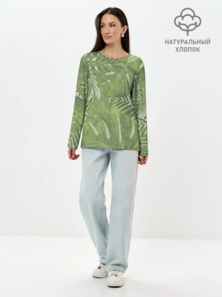 Лонгслив женский. Хлопок / Я из джунглей