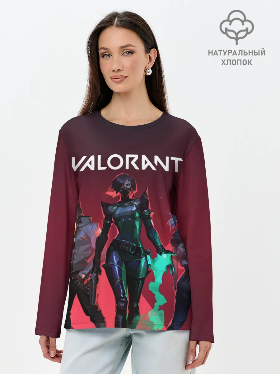 Лонгслив женский. Хлопок / Valorant