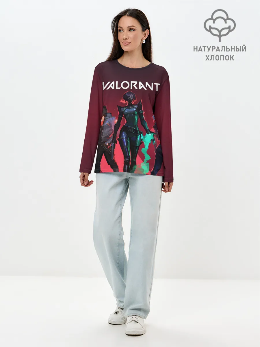 Лонгслив женский. Хлопок / Valorant