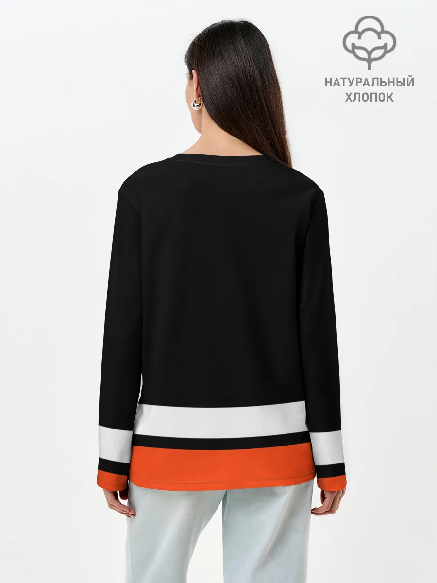 Лонгслив женский. Хлопок / Филадельфия Флайерз