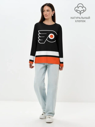 Лонгслив женский. Хлопок / Филадельфия Флайерз
