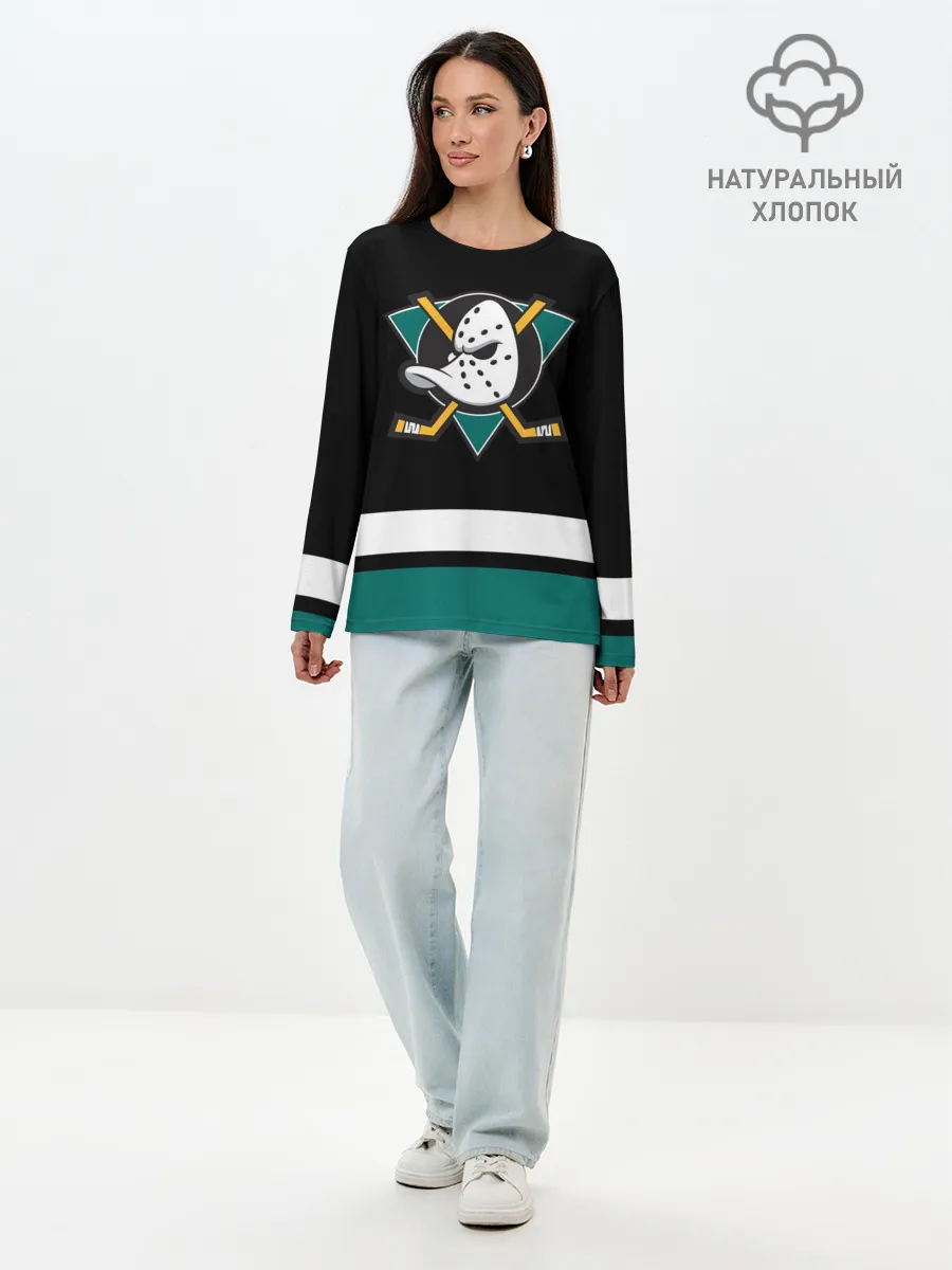 Лонгслив женский. Хлопок / Анахайм Дакс