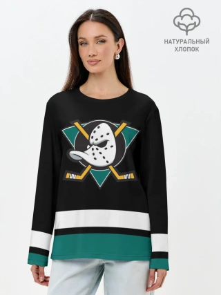 Лонгслив женский. Хлопок / Анахайм Дакс