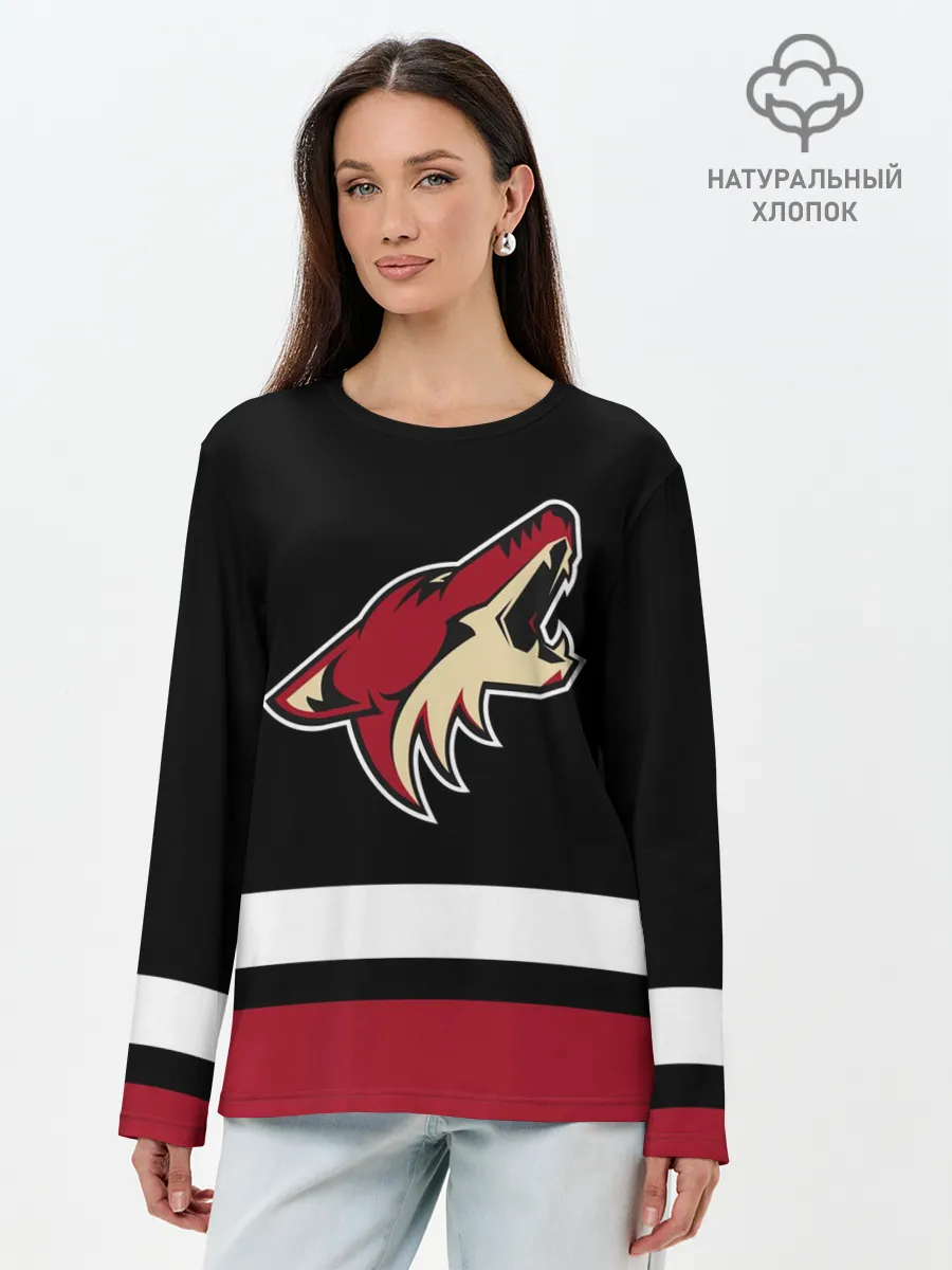 Лонгслив женский. Хлопок / Аризона Койотис