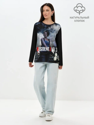 Лонгслив женский. Хлопок / RESIDENT EVIL 3.