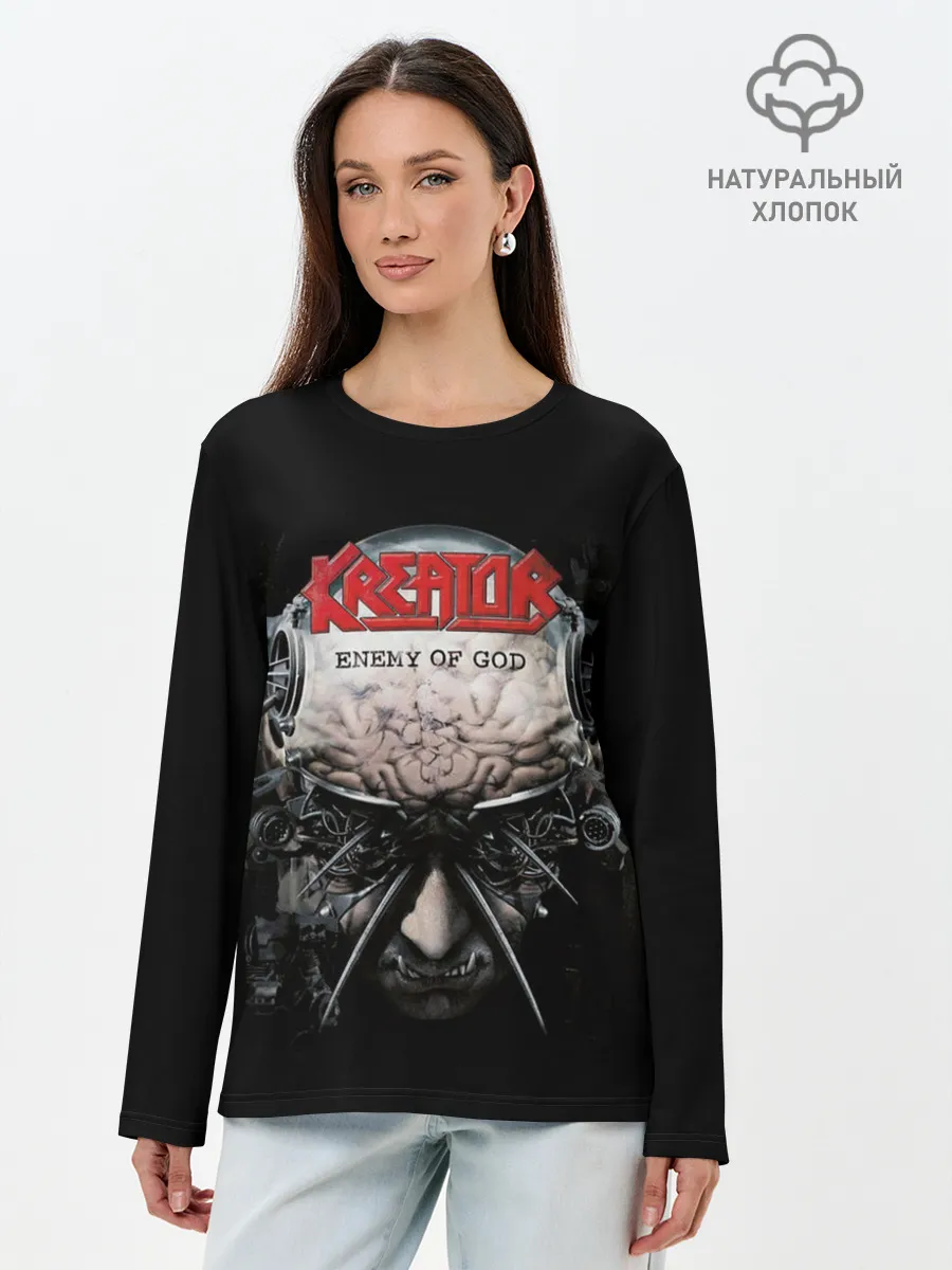 Лонгслив женский. Хлопок / Kreator 3