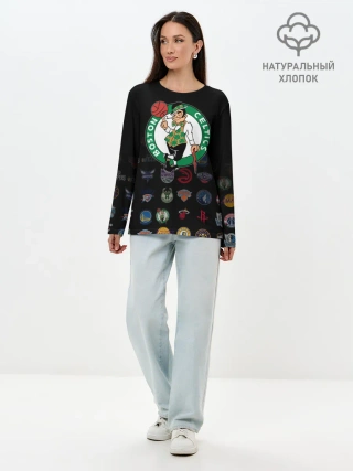 Лонгслив женский. Хлопок / Boston Celtics