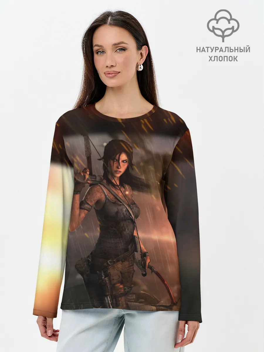Лонгслив женский. Хлопок / TOMB RAIDER
