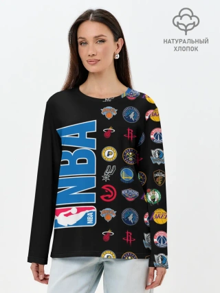 Лонгслив женский. Хлопок / NBA