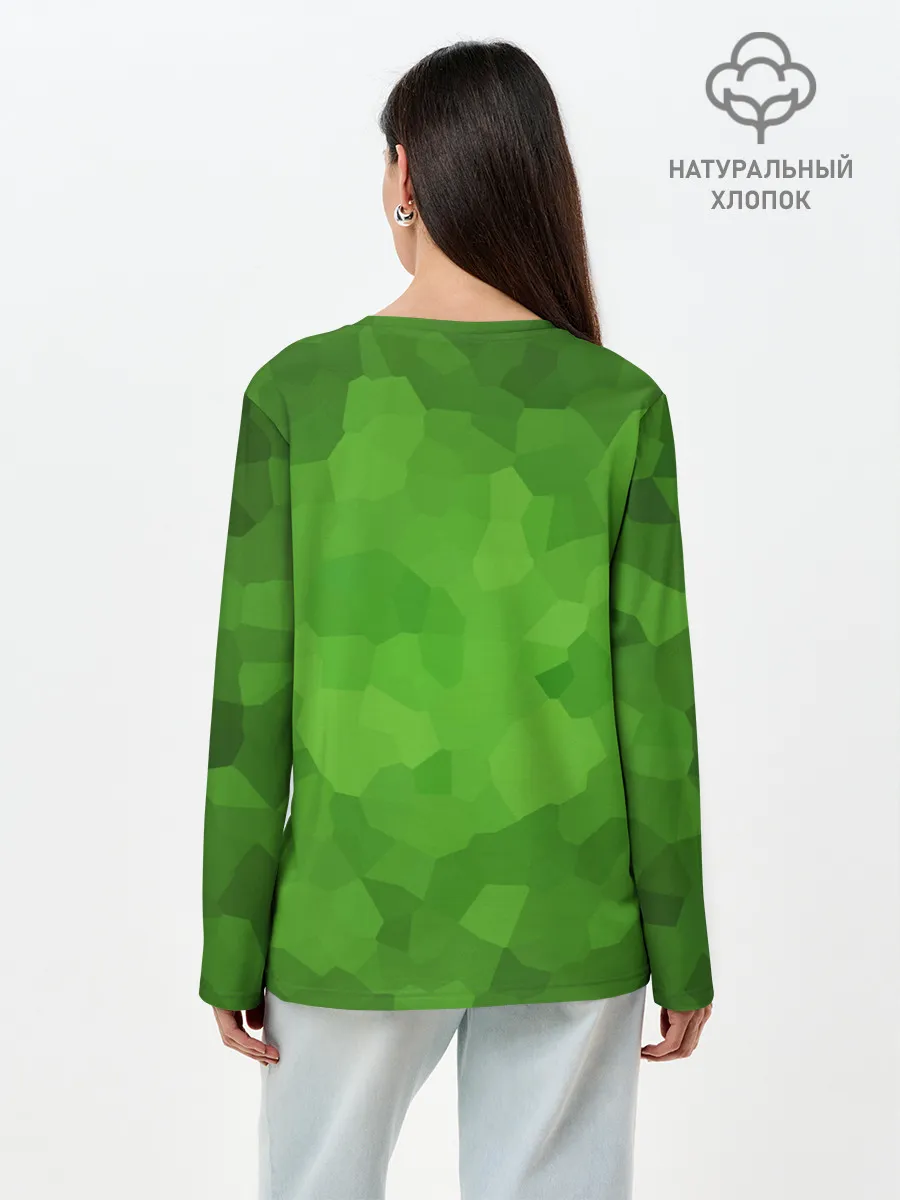 Лонгслив женский. Хлопок / Minecraft