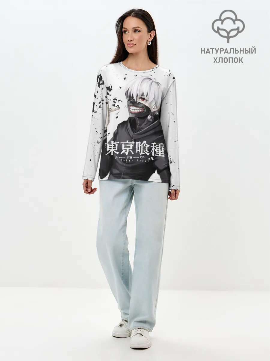Лонгслив женский. Хлопок / Токийский гуль
