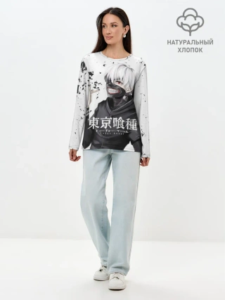 Лонгслив женский. Хлопок / Токийский гуль