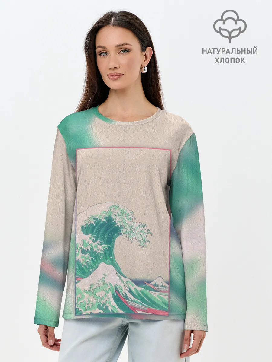 Лонгслив женский. Хлопок / ЯПОНИЯ