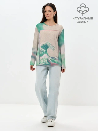 Лонгслив женский. Хлопок / ЯПОНИЯ