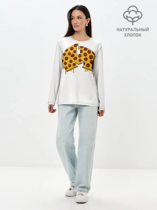 Лонгслив женский. Хлопок / Pizza Clan