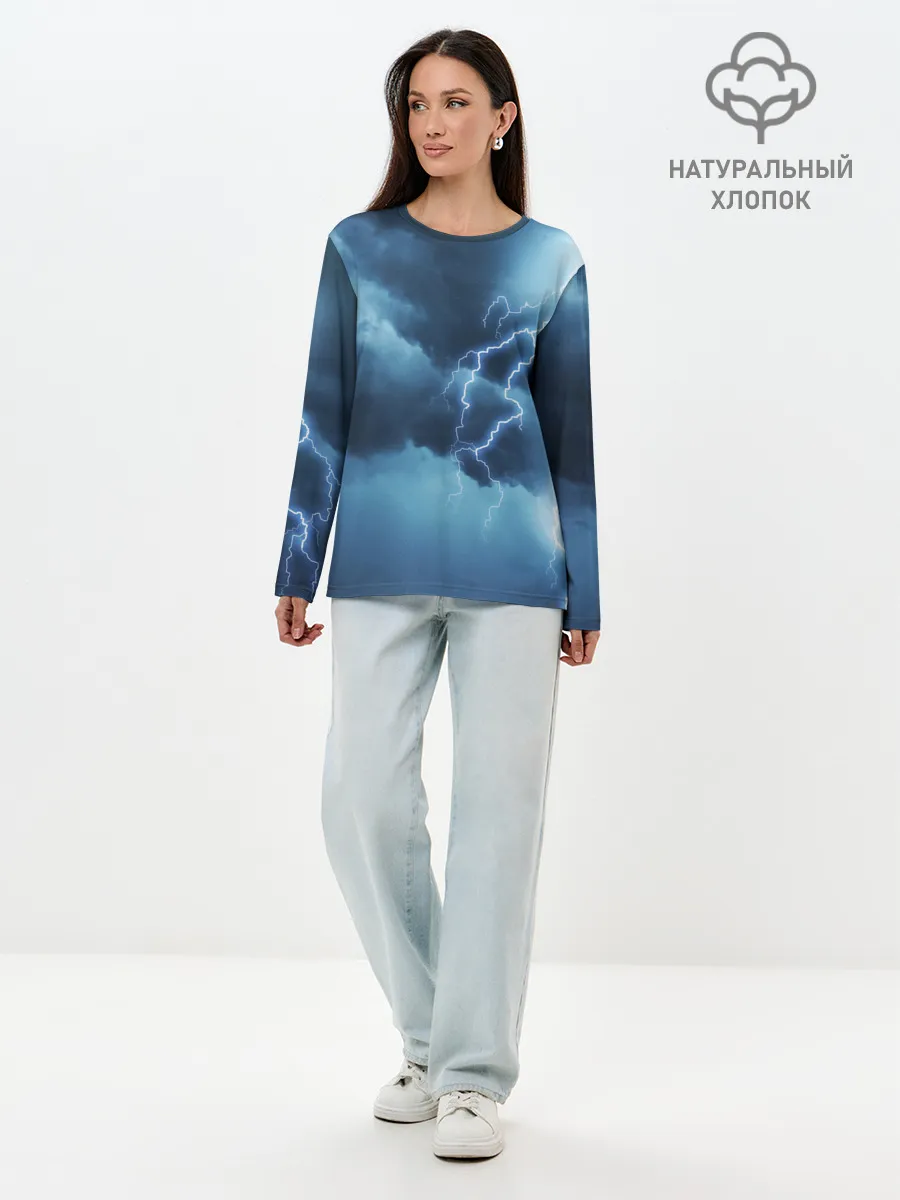 Лонгслив женский. Хлопок / STORM