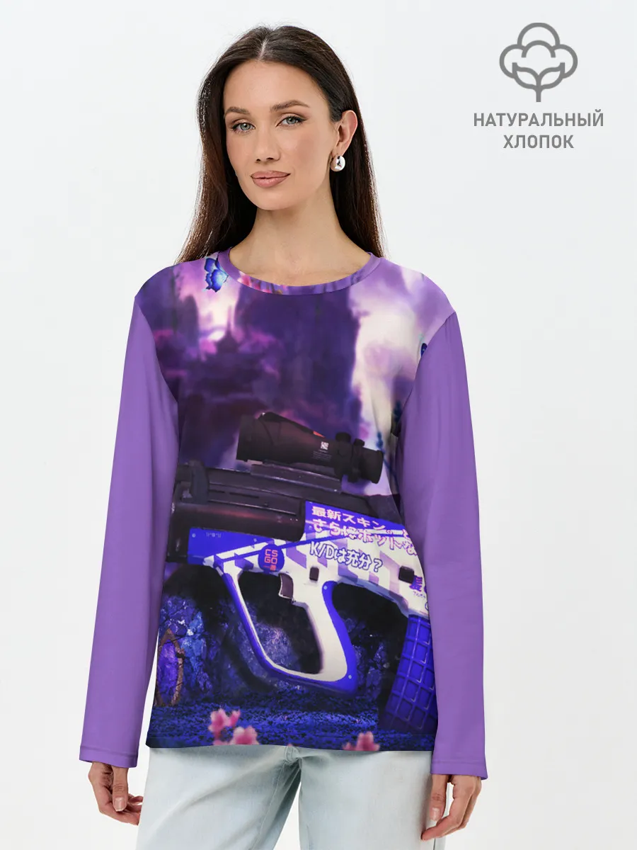 Лонгслив женский. Хлопок / Counter Strike