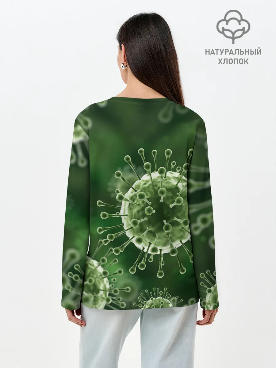 Лонгслив женский. Хлопок / COVID-19