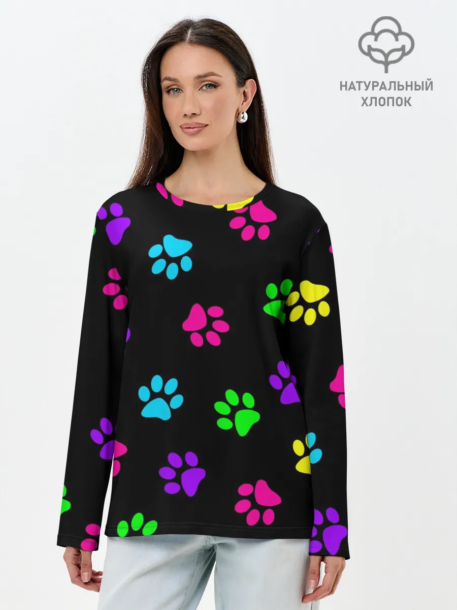 Лонгслив женский. Хлопок / ЛАПКИ