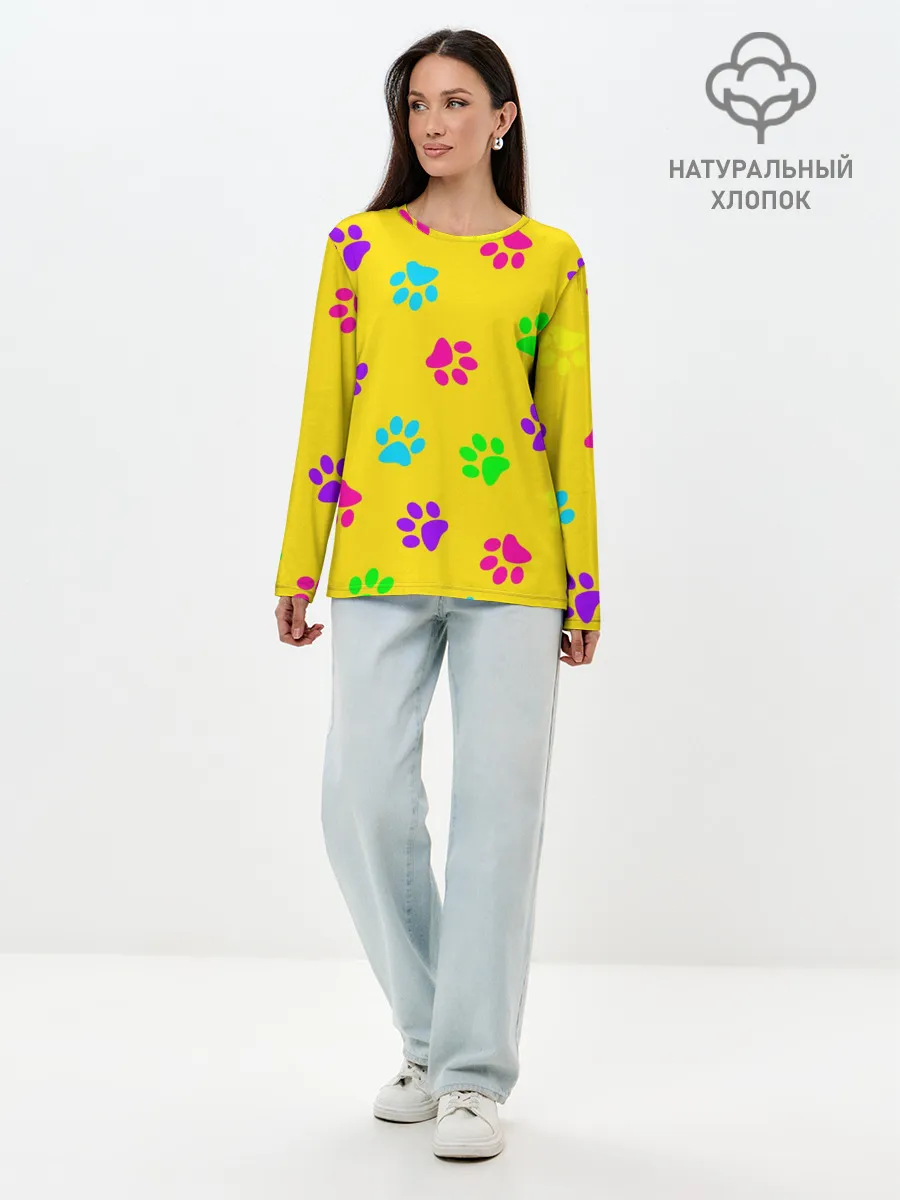 Лонгслив женский. Хлопок / ЛАПКИ