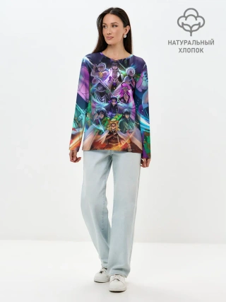 Лонгслив женский. Хлопок / Герои Demon Slayer постер