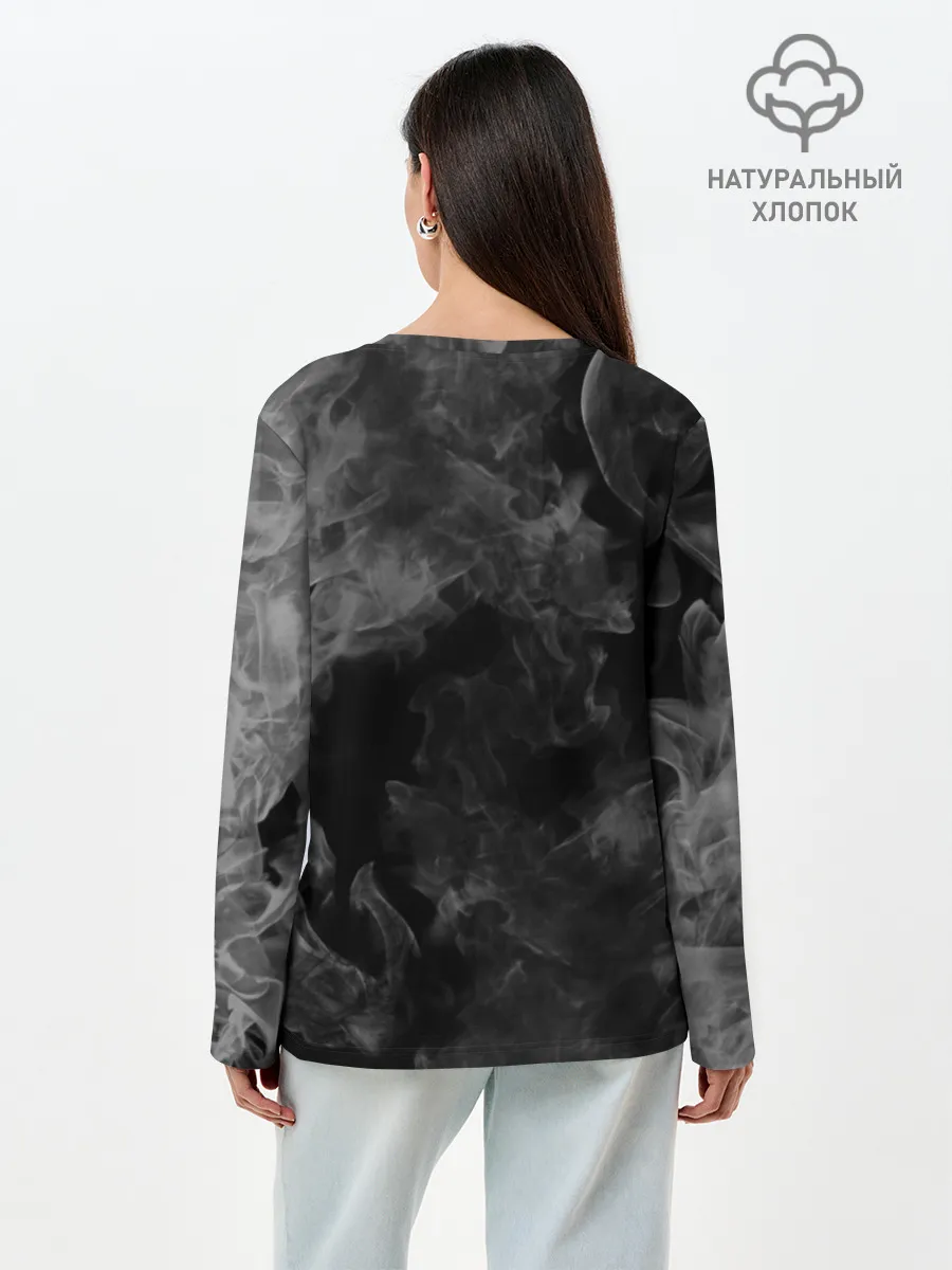 Лонгслив женский. Хлопок / Diamond is Unbreakable gray