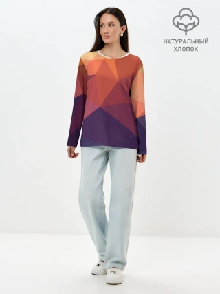 Лонгслив женский. Хлопок / Грани
