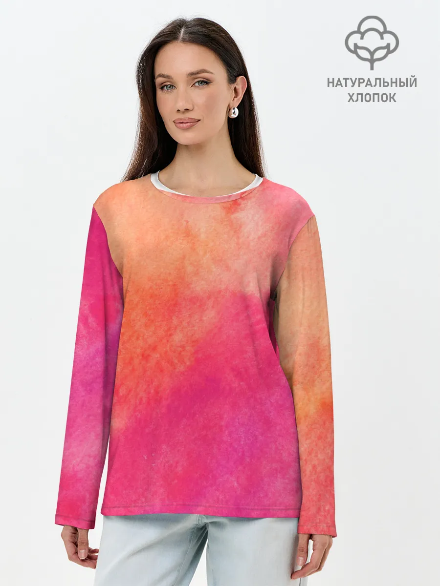 Лонгслив женский. Хлопок / Краски