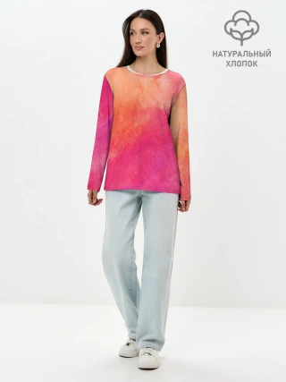 Лонгслив женский. Хлопок / Краски