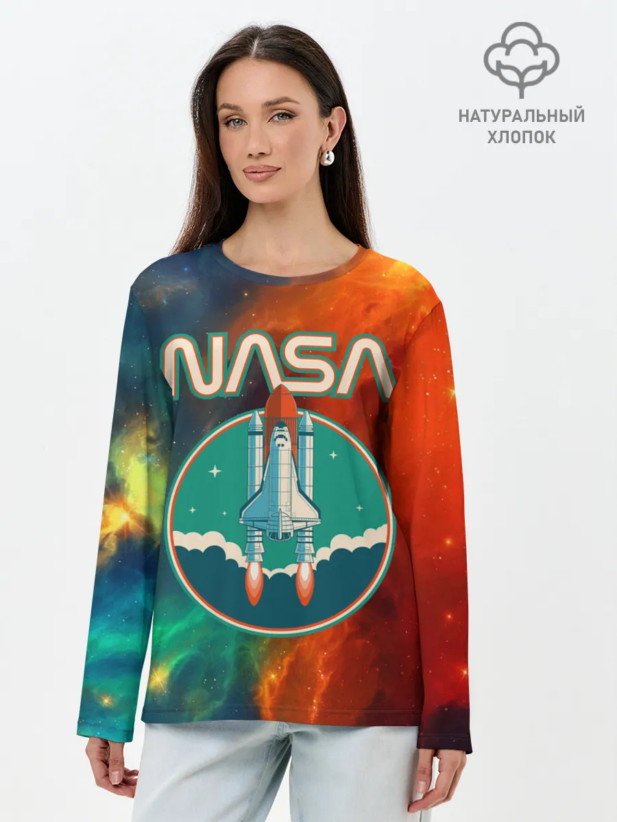 Лонгслив женский. Хлопок / NASA