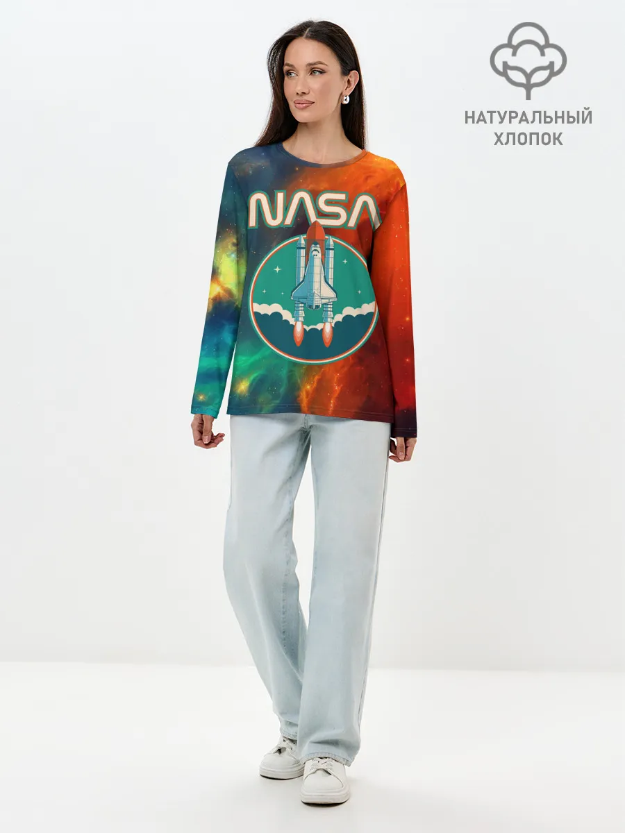 Лонгслив женский. Хлопок / NASA