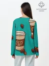 Лонгслив женский. Хлопок / Я ЛЮБЛЮ КОФЕ | I LOVE COFFEE