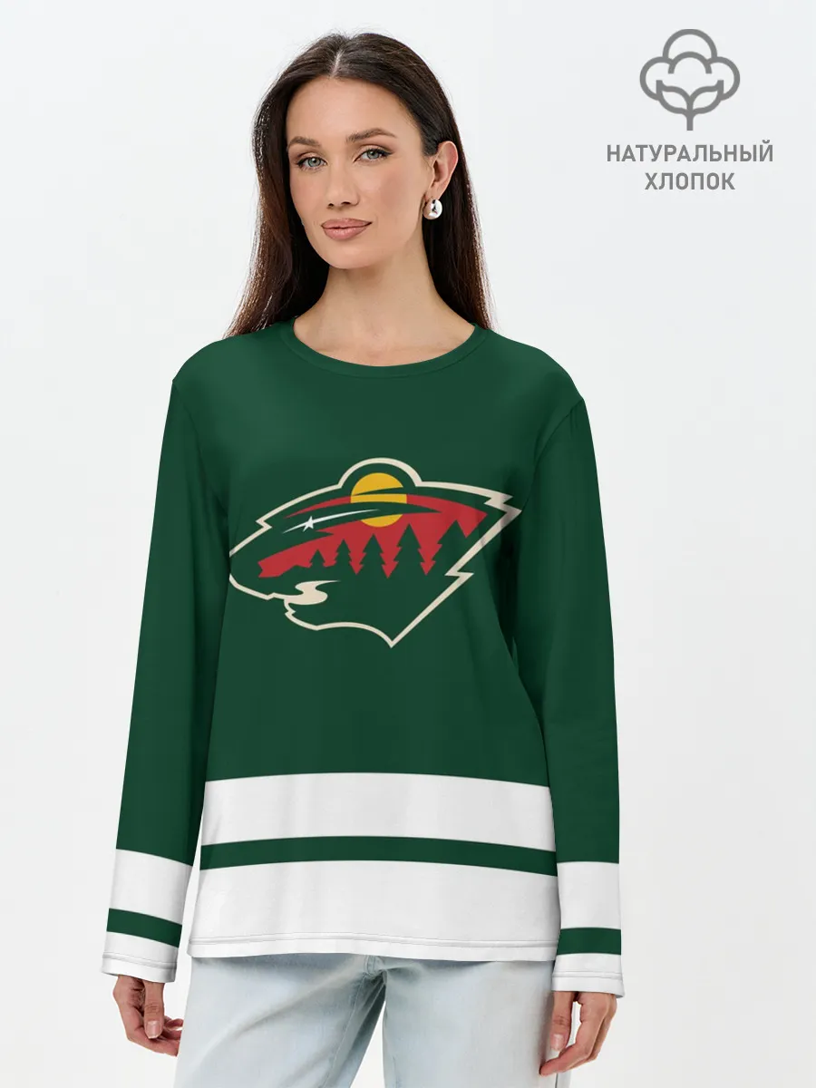 Лонгслив женский. Хлопок / Миннесота Уайлд